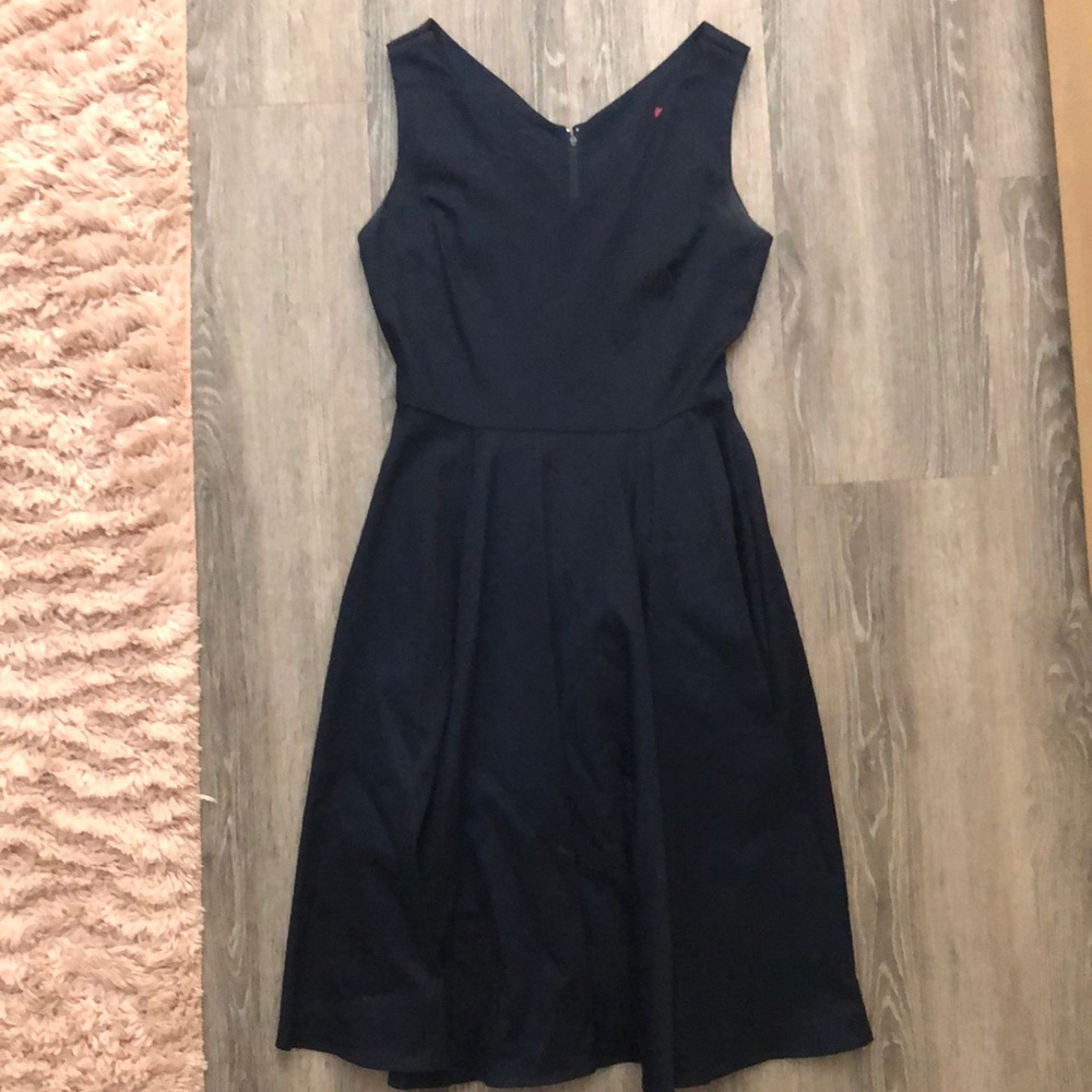 Navy Blue Vintage Dress (w/ pockets!)
